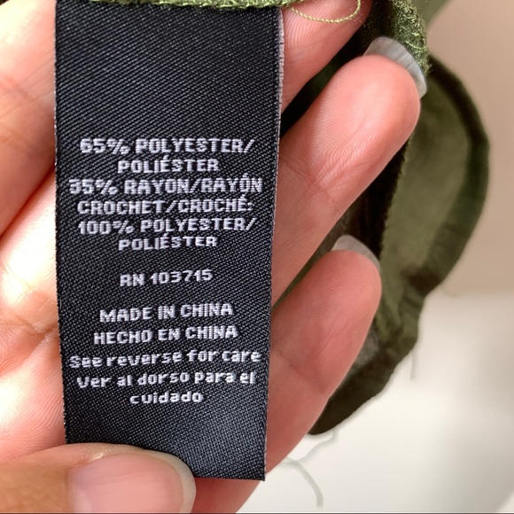 NWT Zac & Rachel Olive Boho Blouse Sz 1X - Picture 7 of 7